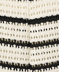 Mango Women's Striped Crochet Shorts