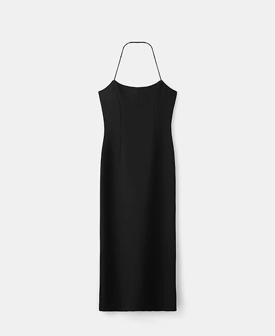 Mango Women's Fitted Halter-Neck Dress