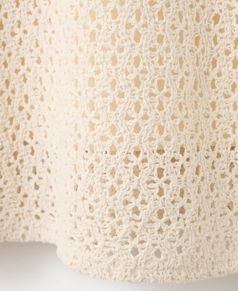 Mango Women's Crochet Floral Dress