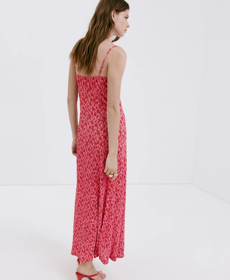 Mango Women's Floral-Print Pleated Dress