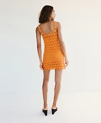 Mango Women's Crochet Short Dress