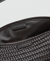 Mango Women's Braided Bucket Shoulder Bag