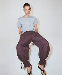 Mango Women's Bows Baggy Pants