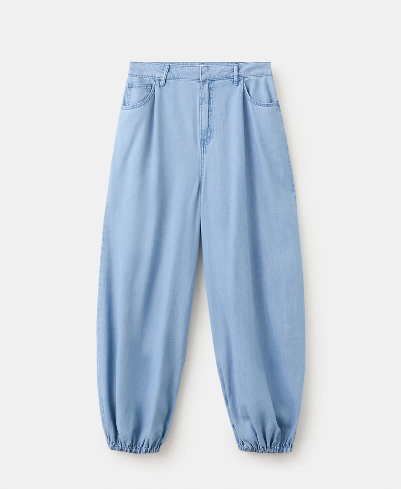 Mango Women's High-Waisted Baggy Jeans