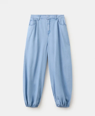 Mango Women's High-Waisted Baggy Jeans