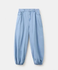 Mango Women's High-Waisted Baggy Jeans