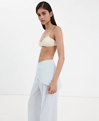 Mango Women's Straight Leg Scarf Pants