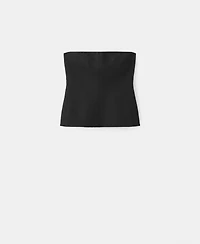 Mango Women's Strapless Linen Top