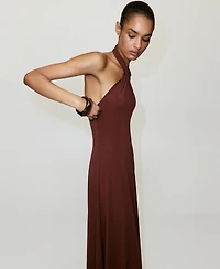 Mango Women's Halter-Neck Knitted Dress