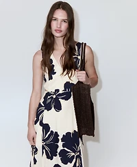Mango Women's Cutouts Floral-Printed Dress