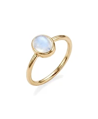 Adornia Fine 14k Gold Plated Oval Moonstone Ring