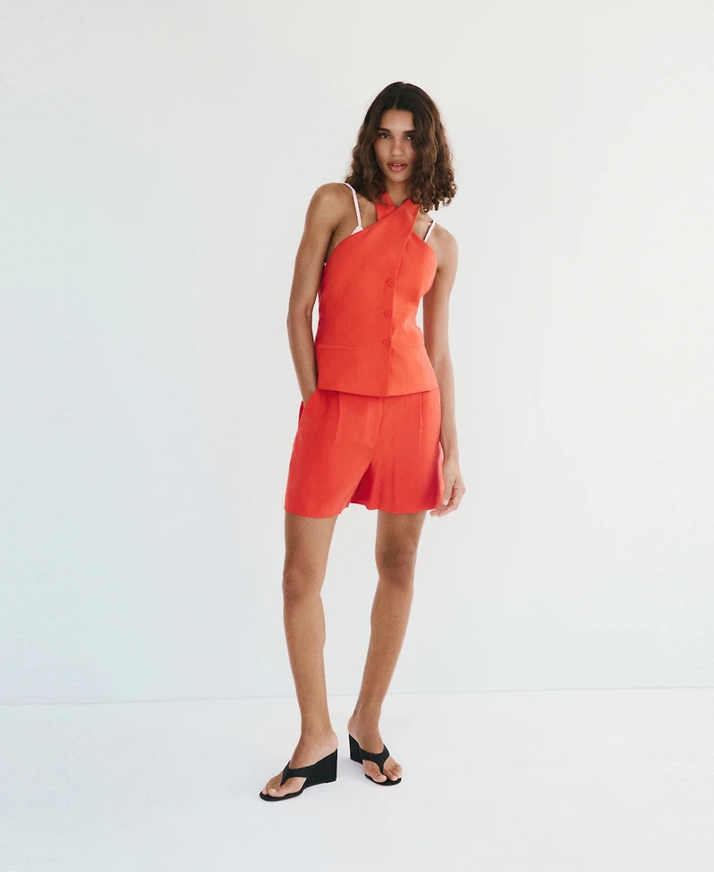 Mango Women's Crossed Lyocell Vest