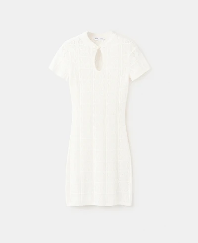 Mango Women's Short Open-Knit Dress
