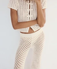 Mango Women's Openwork Knitted Pants