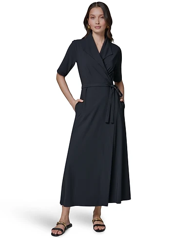 Donna Karan Weekend Women's Elbow-Sleeve Collared Polo Dress