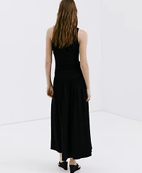 Mango Women's Shirred Long Dress