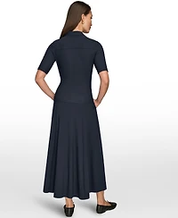 Donna Karan Weekend Women's Elbow-Sleeve Polo Dress