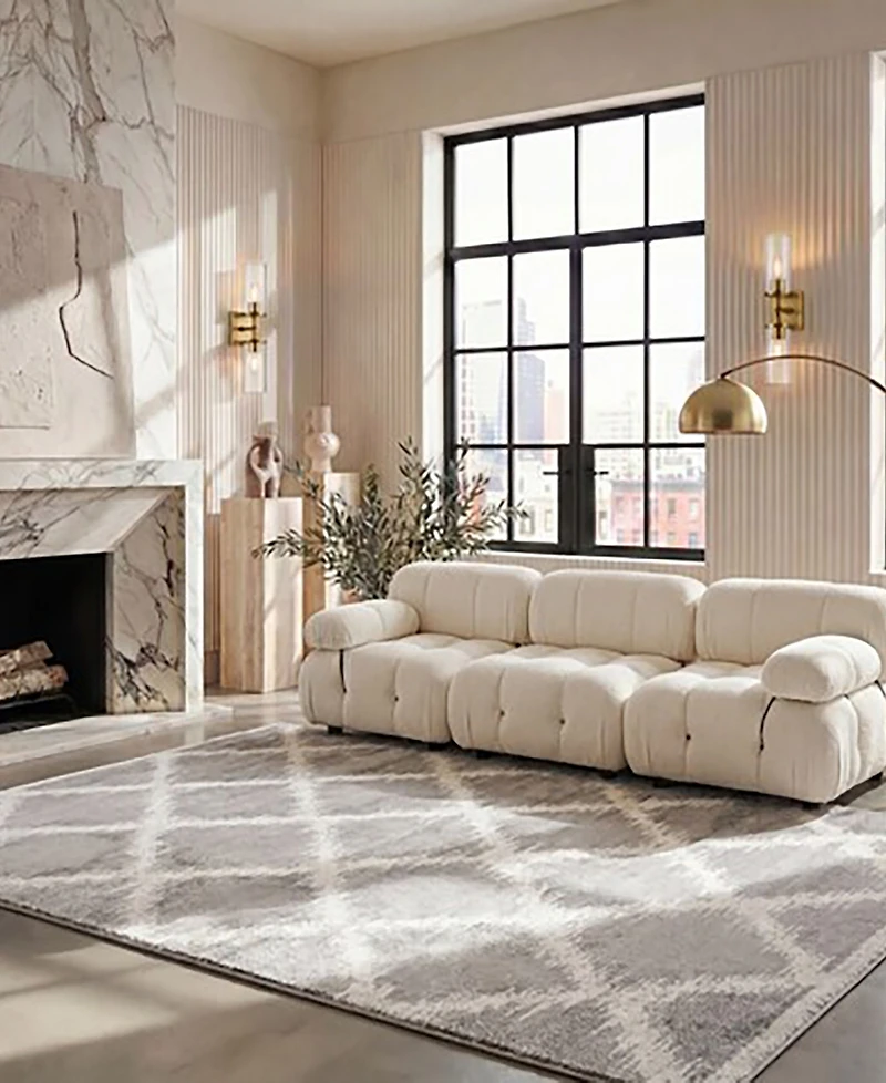 Safavieh Adirondack 120 Silver and Ivory 5'1" x 7'6" Area Rug