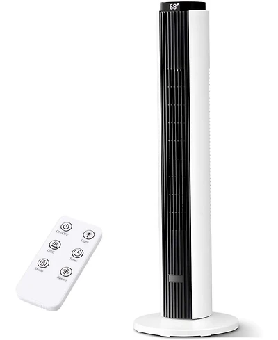Cowsar 37" Bladeless Tower Fan with Remote and 12H Timer