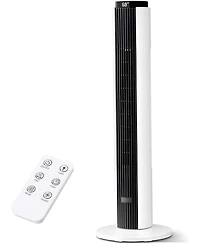 Cowsar 37" Bladeless Tower Fan with Remote and 12H Timer