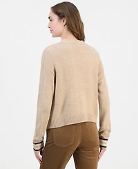 Nautica Women's Cable-Front V-Neck Cardigan