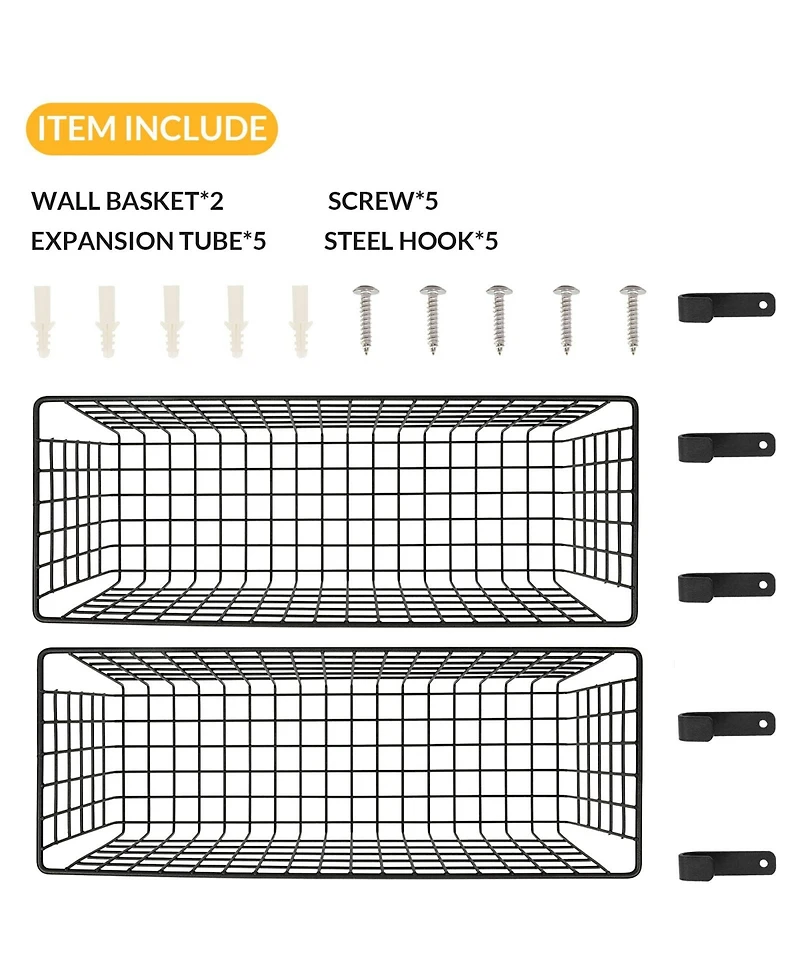 Xdovet Hanging Wall Wire Basket Organizer Storage