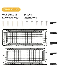 Xdovet Hanging Wall Wire Basket Organizer Storage