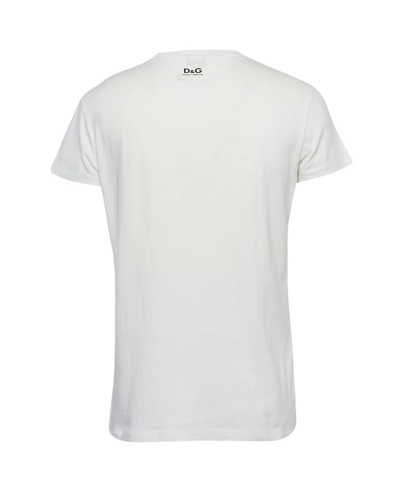 Pre-Owned Dolce & Gabbana Men's Pop Print Cotton Crew Neck T-Shirt