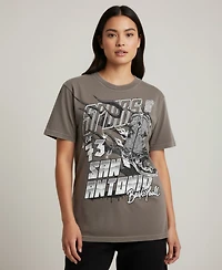 The Wild Collective Men's and Women's Olive San Antonio Spurs Oversized Graphic T-Shirt