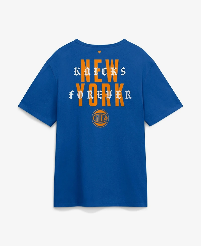 Fanatics Men's Blue New York Knicks Nyc Forever Legacy Cotton T-Shirt