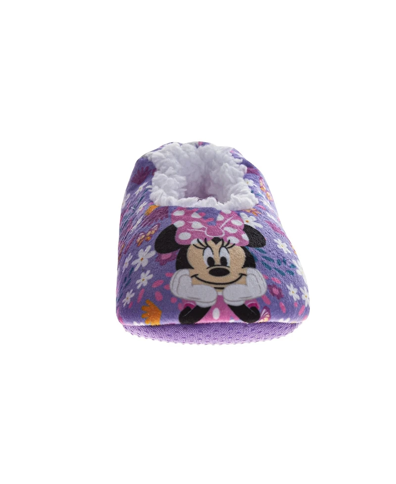 Disney Toddler Minnie Mouse Slippers Design Comfortable Cozy Indoor Soft