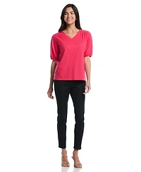 Rafaella Petite Puff-Sleeve Top
