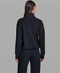 Karl Lagerfeld Paris Women's Jersey Bomber Jacket