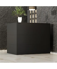 Homsee L-Shaped Corner Desk - Modern Office with Keyboard Tray and Movable Shelf Space-Saving Computer Table Smooth Rolling Slides