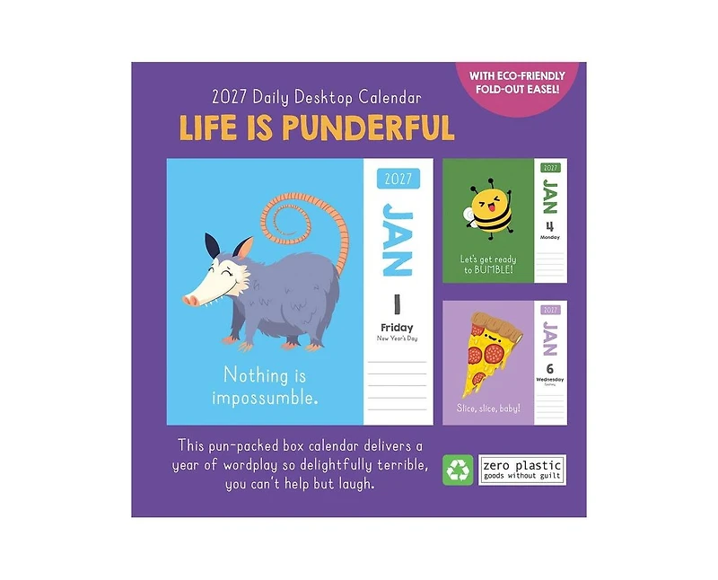 Tf Publishing Paper Goods 2027 Puns of Fun Daily Desktop Calendar