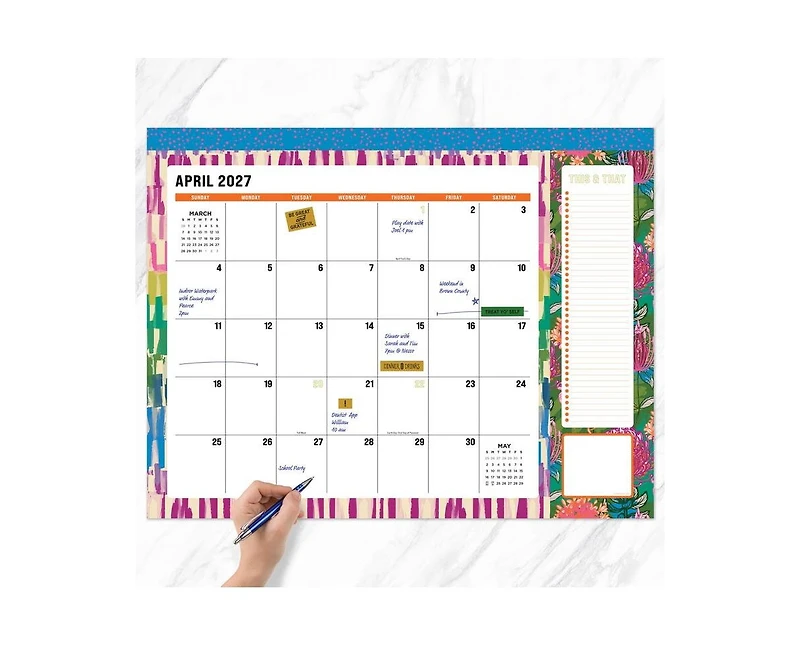 Tf Publishing Paper Goods 2027 Maximal Mirage Desk Pad Monthly Blotter Calendar