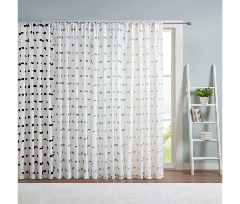 Avobird Pom Pom Emb hed Curtain Panel