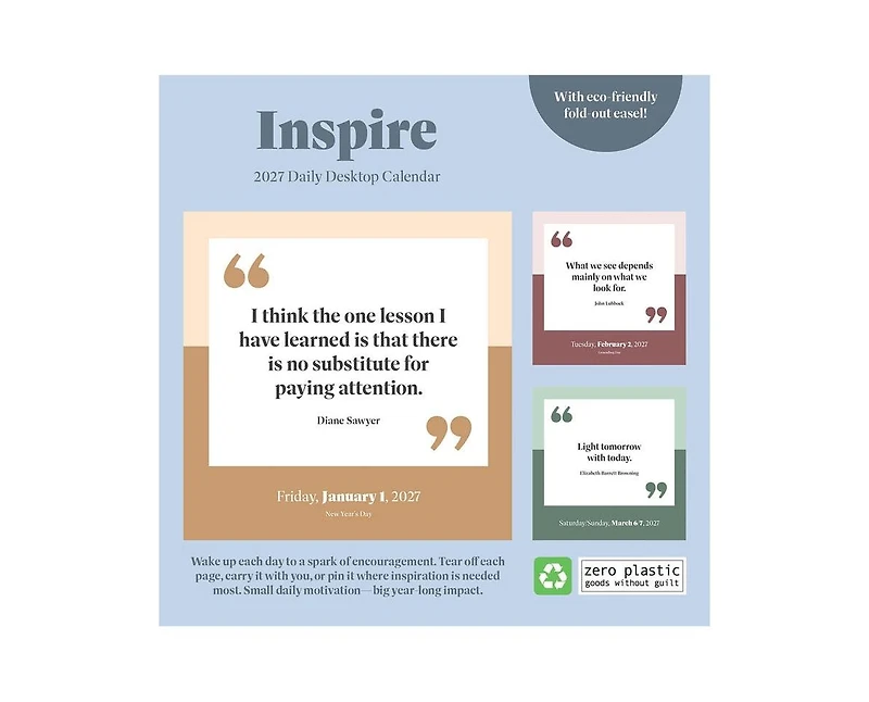 Tf Publishing Paper Goods 2027 Inspire Daily Desktop Calendar