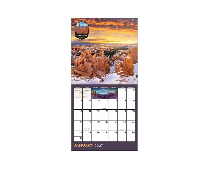 Tf Publishing Paper Goods 2027 National Parks Mini Calendar