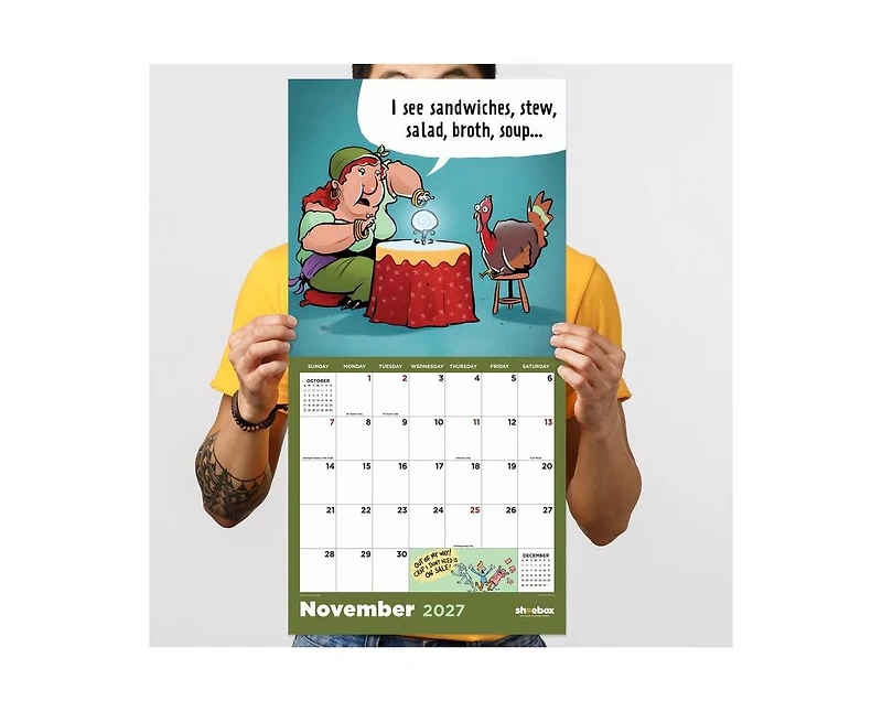 Tf Publishing Paper Goods 2027 Shoebox Laugh Out Loud Wall Calendar