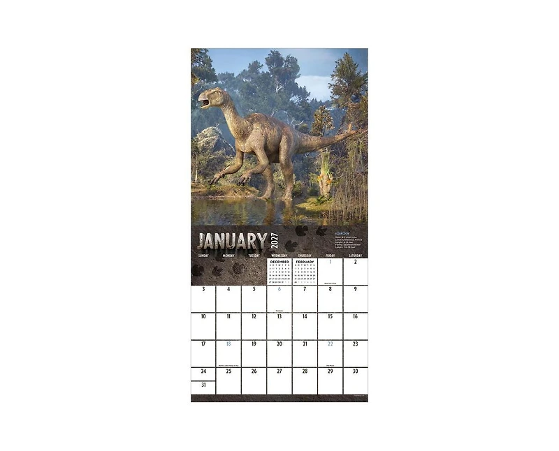 Tf Publishing Paper Goods 2027 Dinosaurs Wall Calendar