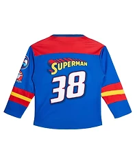 Justice League Superman Boys' 5- 16 Hockey Jersey