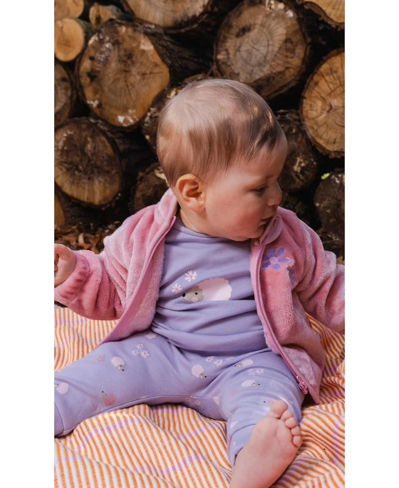 Deux par Baby Girls Plush Jacket Dusty