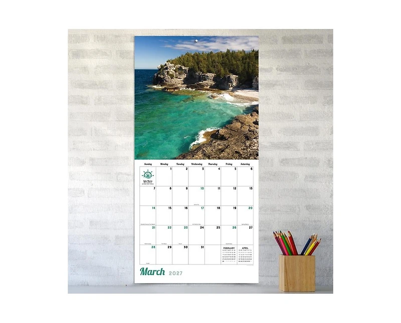 Tf Publishing Paper Goods 2027 Great Lakes Wall Calendar