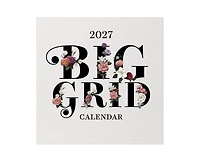 Tf Publishing Paper Goods 2027 Big Grid-Floral Wall Calendar