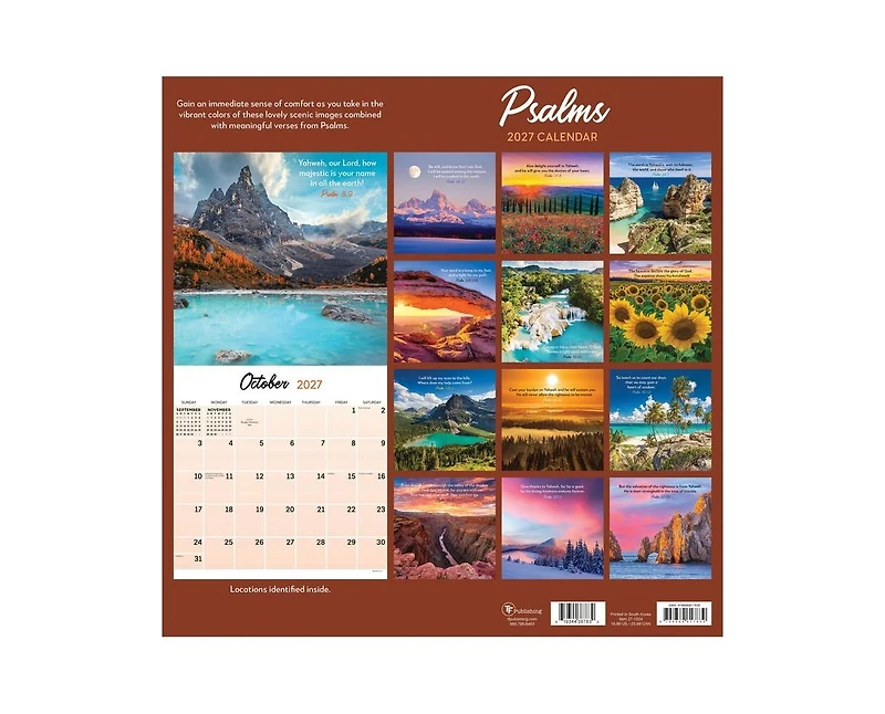 Tf Publishing Paper Goods 2027 Psalms Wall Calendar
