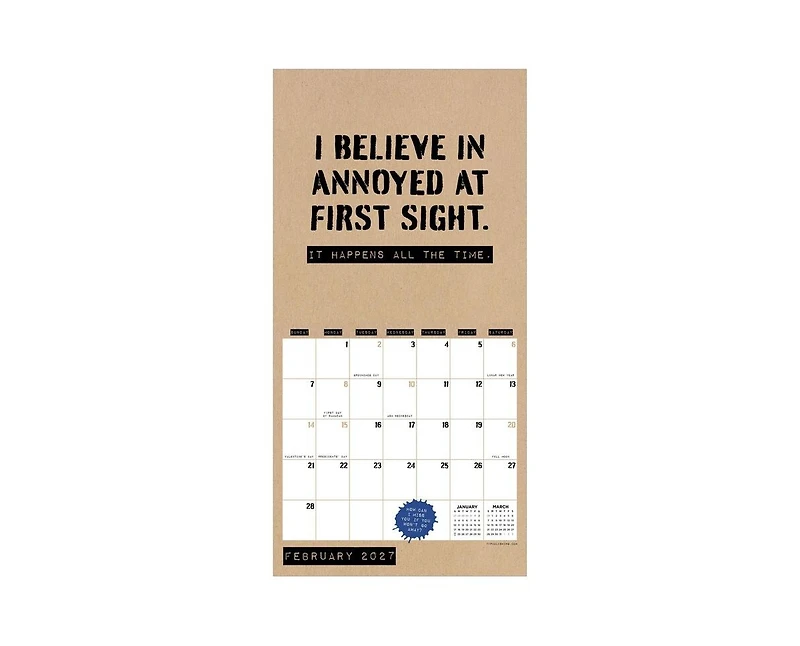 Tf Publishing Paper Goods 2027 Anti-Affirmations and Sarcasm Mini Calendar