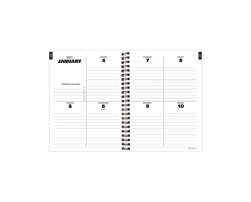 Tf Publishing Paper Goods 2027 Mahogany Medium Weekly Monthly Planner