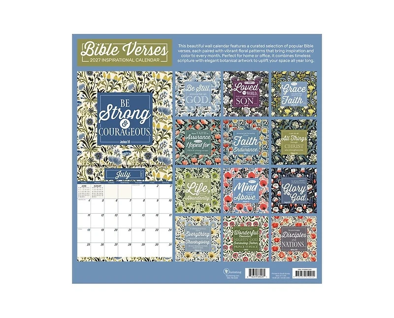 Tf Publishing Paper Goods 2027 Bible Verses Wall Calendar