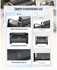 gaomon Seats Outdoor Patio Furniture Set